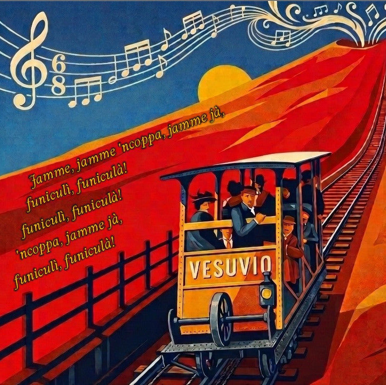 Poster Funiculì Funiculà Pop